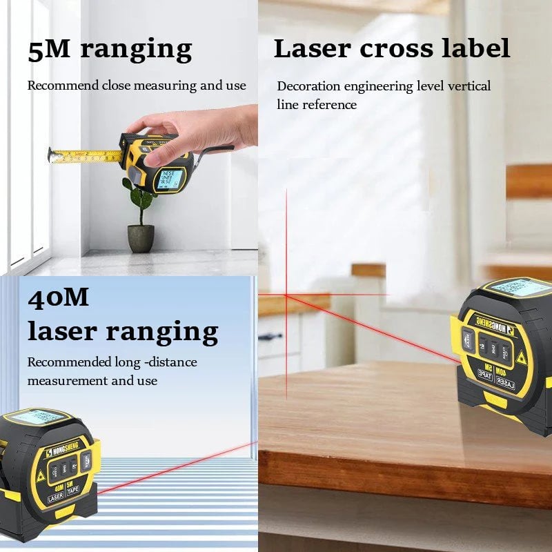 3-in-1-Infrarot-Lasermessband